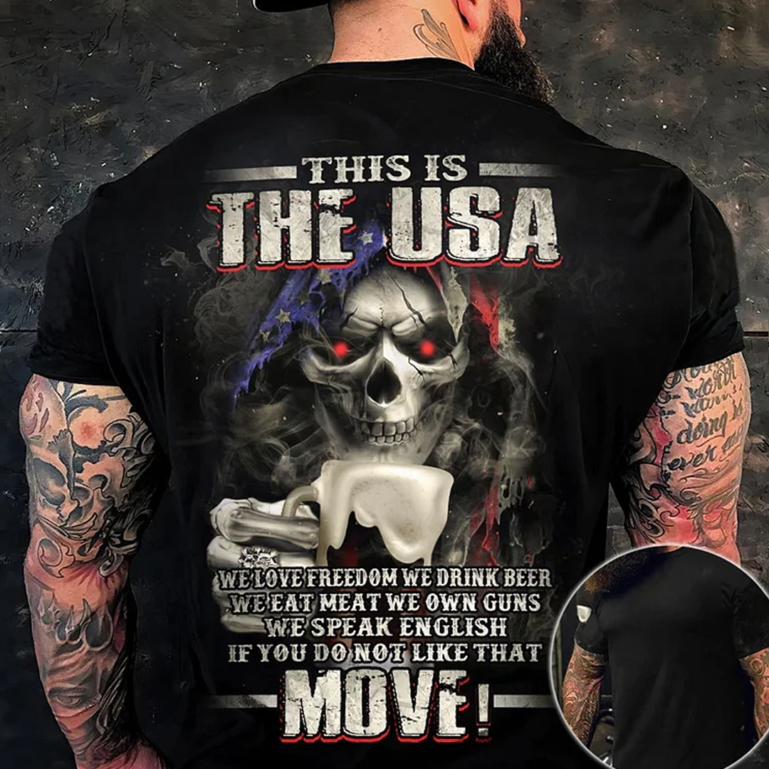 This Is The USA Men's Short Sleeve  Printed T-shirt-
