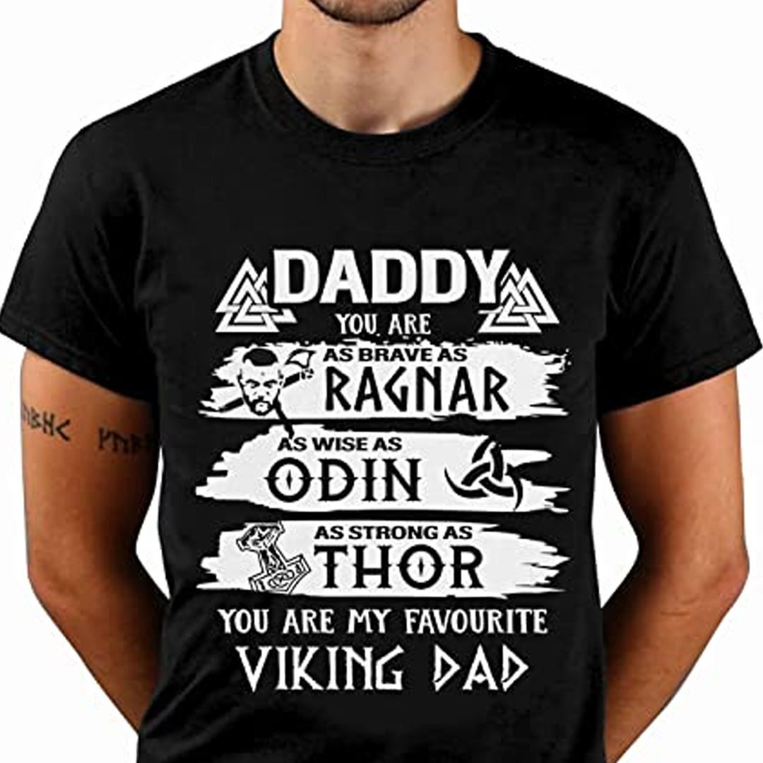 YOU ARE MY FAVOURITE VIKING DAD Men's Short Sleeve  Printed T-shirt-