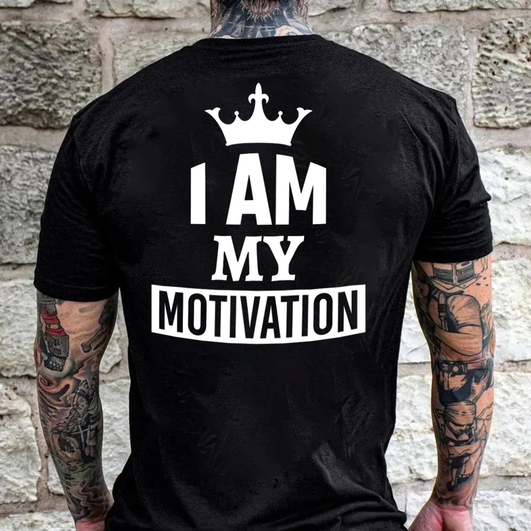 I Am My Motivation Men's Short Sleeve  Printed T-shirt-