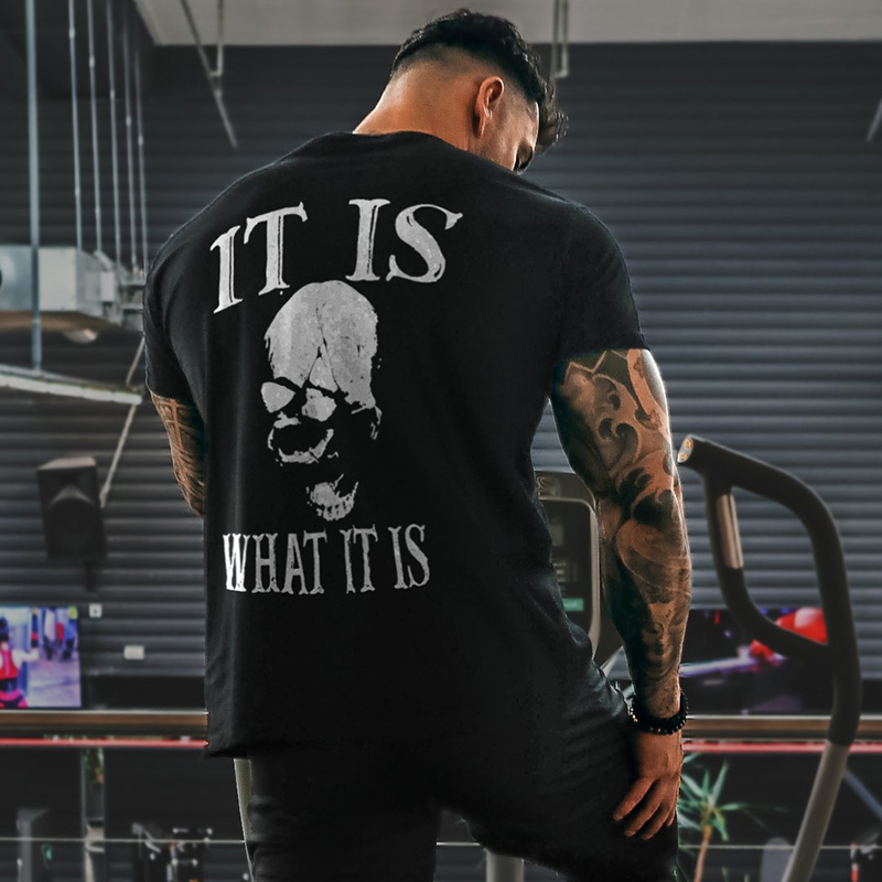 It Is What It Is Men's Short Sleeve  Printed T-shirt-