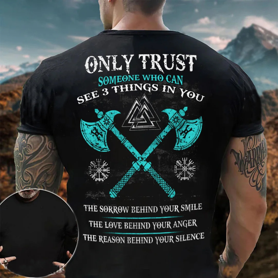 Only Trust Someone Men's Short Sleeve  Printed T-shirt-
