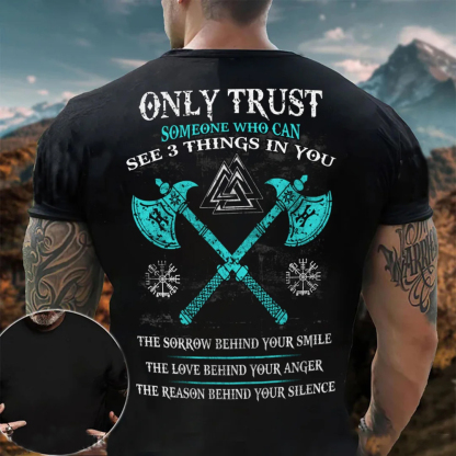 Only Trust Someone Men's Short Sleeve  Printed T-shirt-