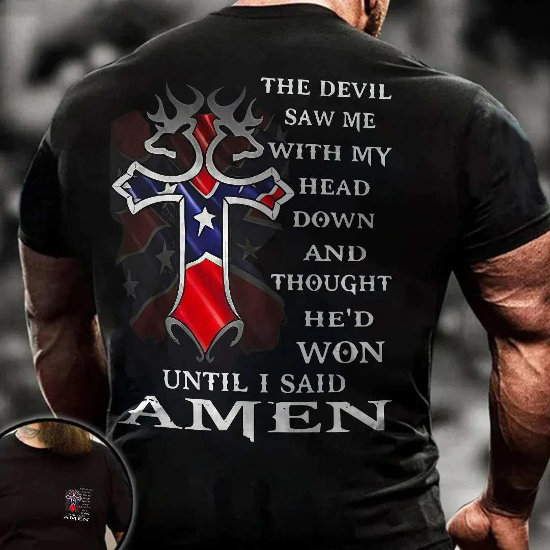 The Devil Men's Short Sleeve  Printed T-shirt-