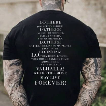 VIKING LO THERE Men's Short Sleeve  Printed T-shirt-