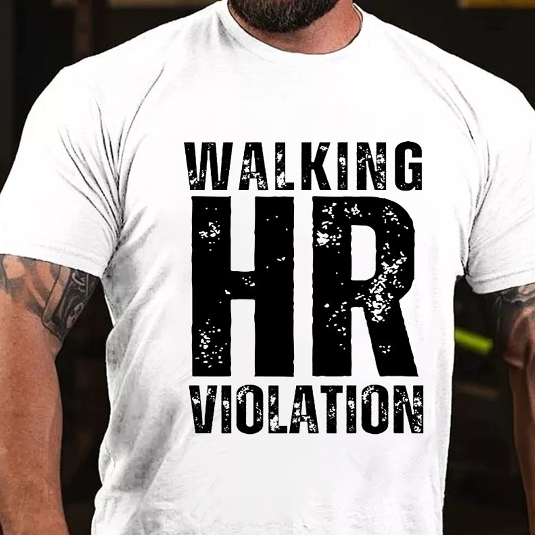 Walking HR Violation Men's Short Sleeve  Printed T-shirt-
