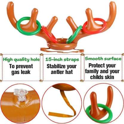 🎄Early Christmas Sale-Christmas Reindeer Antler Ring Toss Game