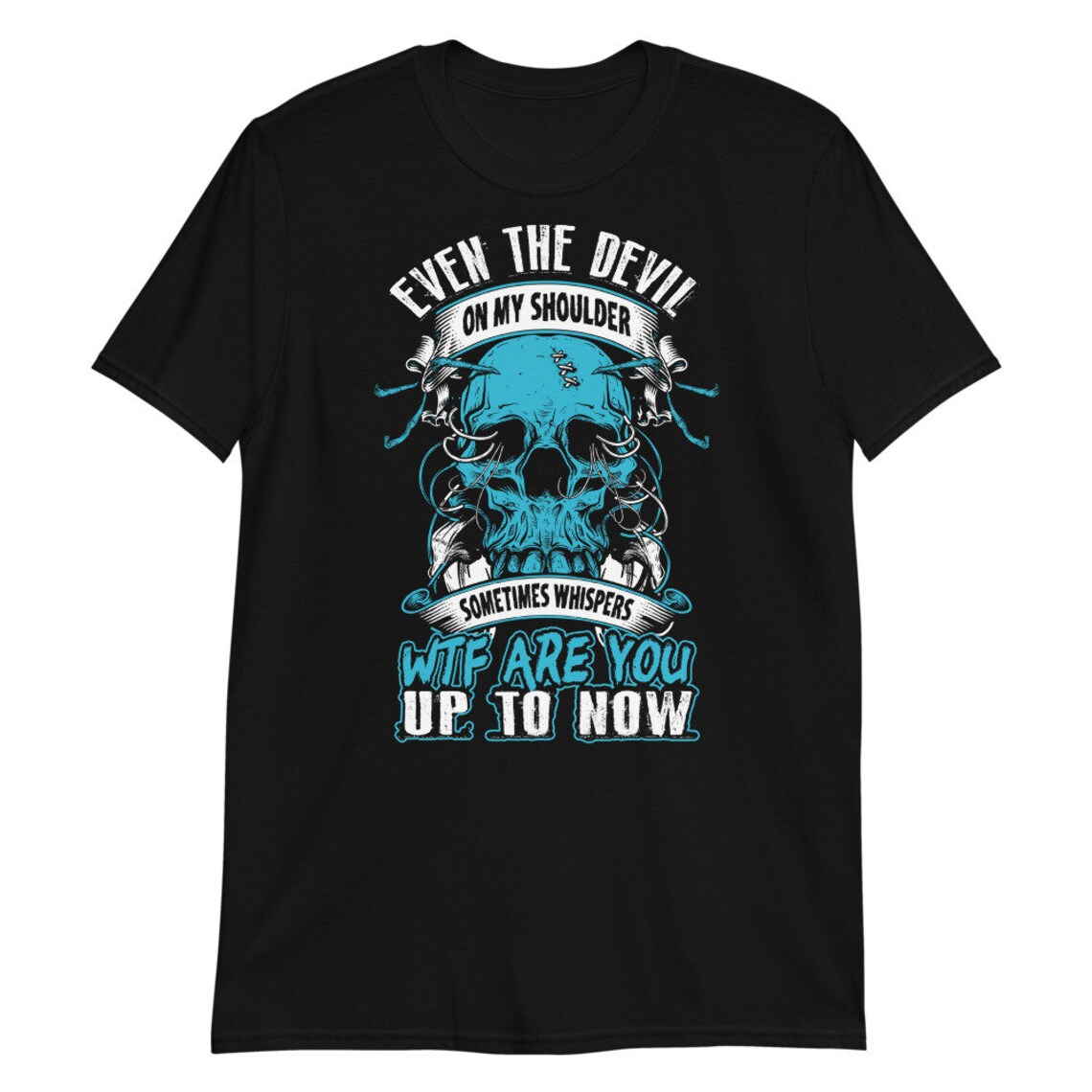 Even The Devil On My Shoulder Sometimes Whispers Men's Short Sleeve  Printed T-shirt-