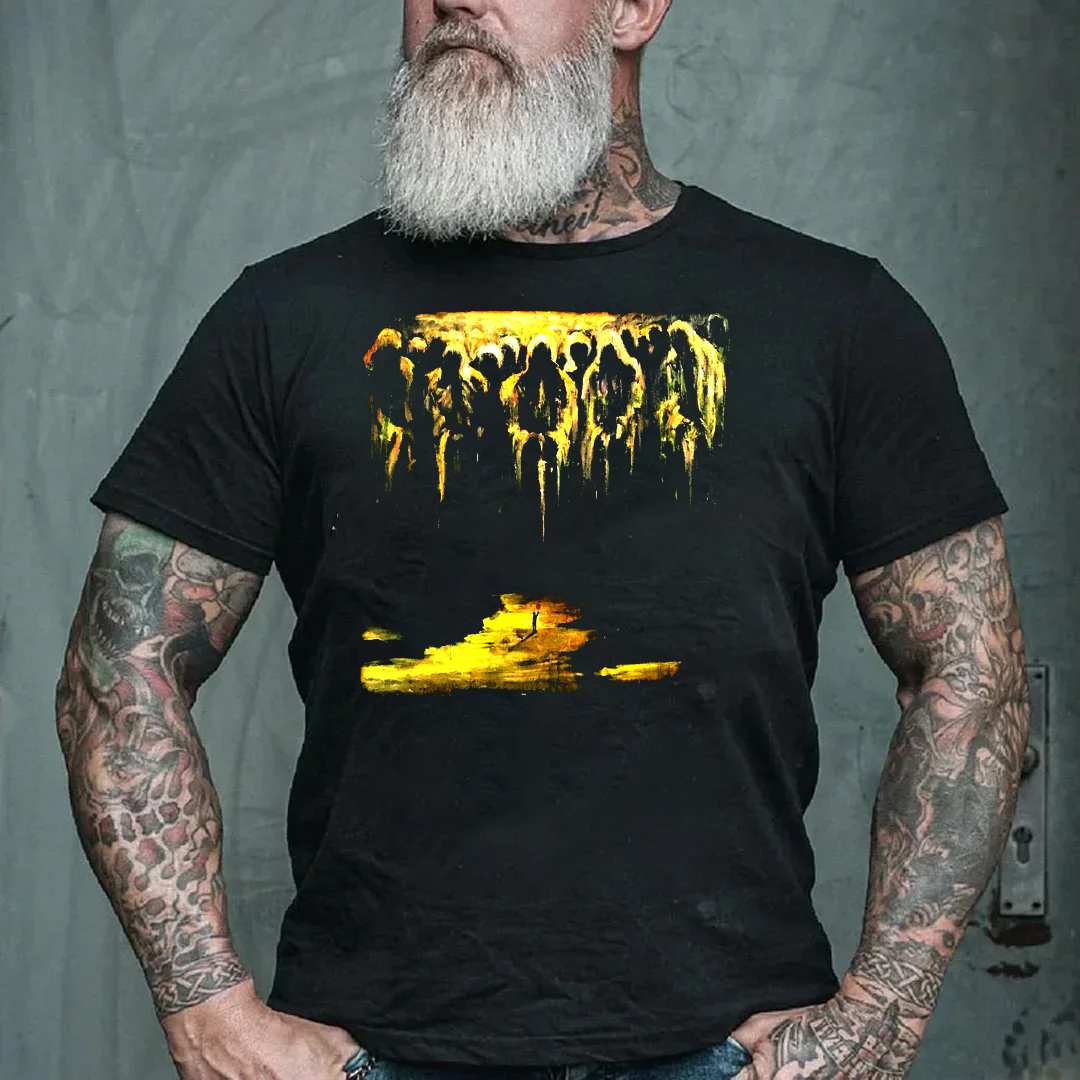 The hell Men's Short Sleeve  Printed T-shirt-