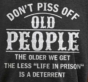 Don't Piss Off Old People Men's Short Sleeve  Printed T-shirt-