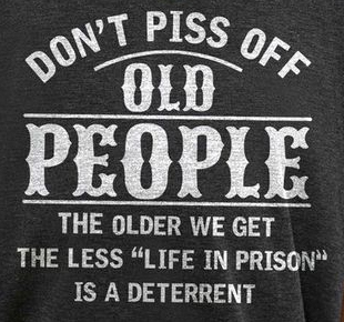 Don't Piss Off Old People Men's Short Sleeve  Printed T-shirt-
