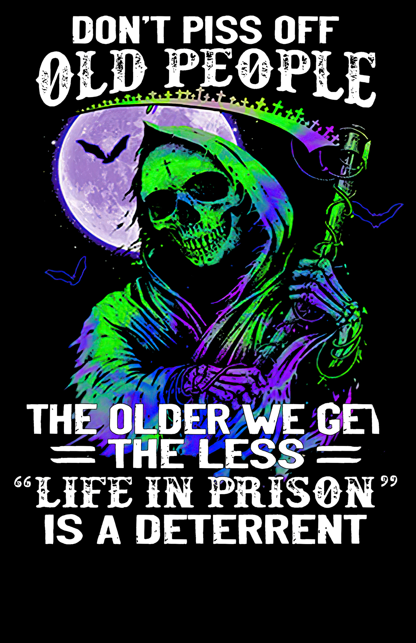 DON'T PISS OFF OLD PEOPLE Print Men's T-Shirt