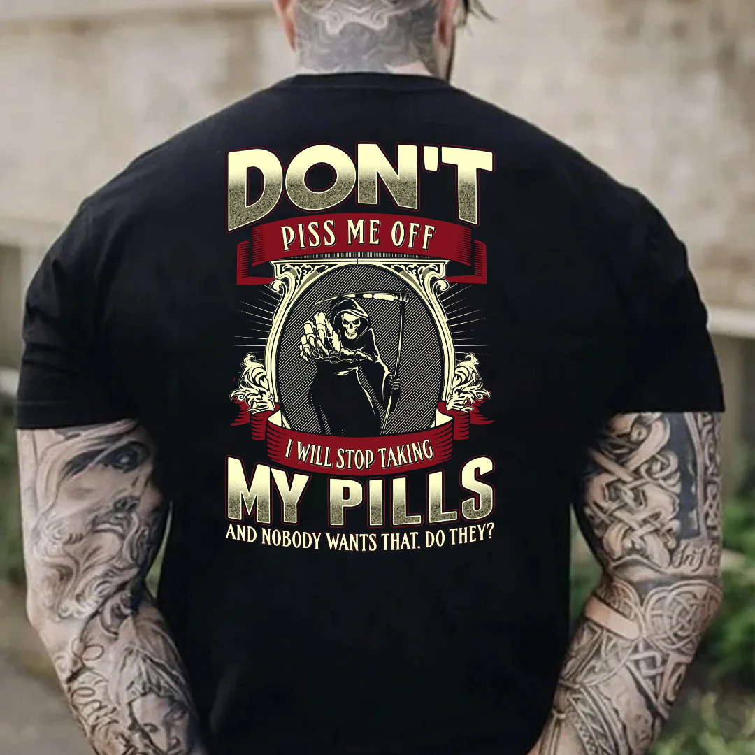 Don't Piss Me Of Men's Short Sleeve  Printed T-shirt-