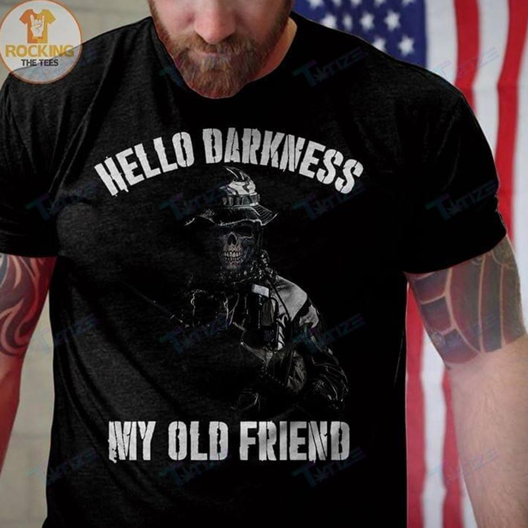 Hello Darkness My Old Friend Men's Short Sleeve  Printed T-shirt-