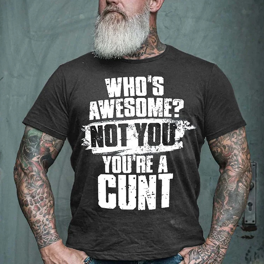Who's Awesome? Men's Short Sleeve  Printed T-shirt-