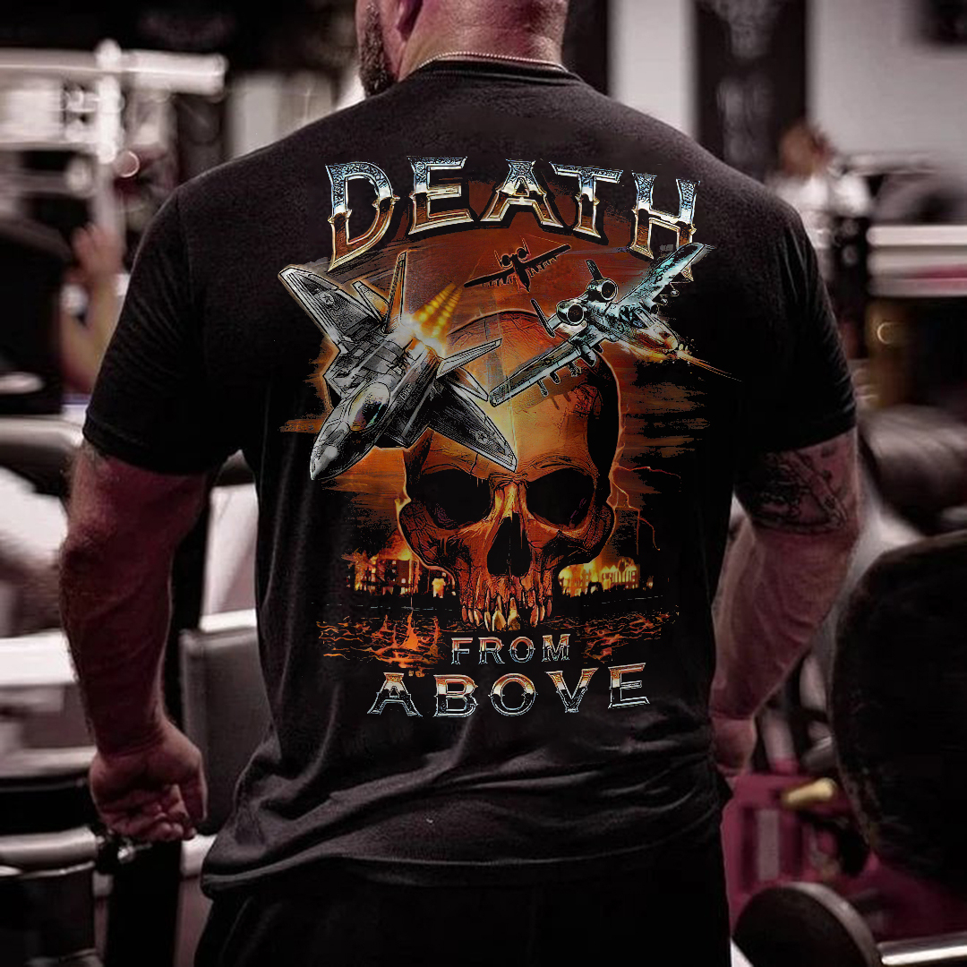 Air Force Death From Above Print Men's Short Sleeve T-Shirt