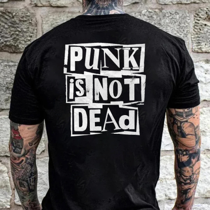 Punk Is Not Dead Men's Short Sleeve  Printed T-shirt-