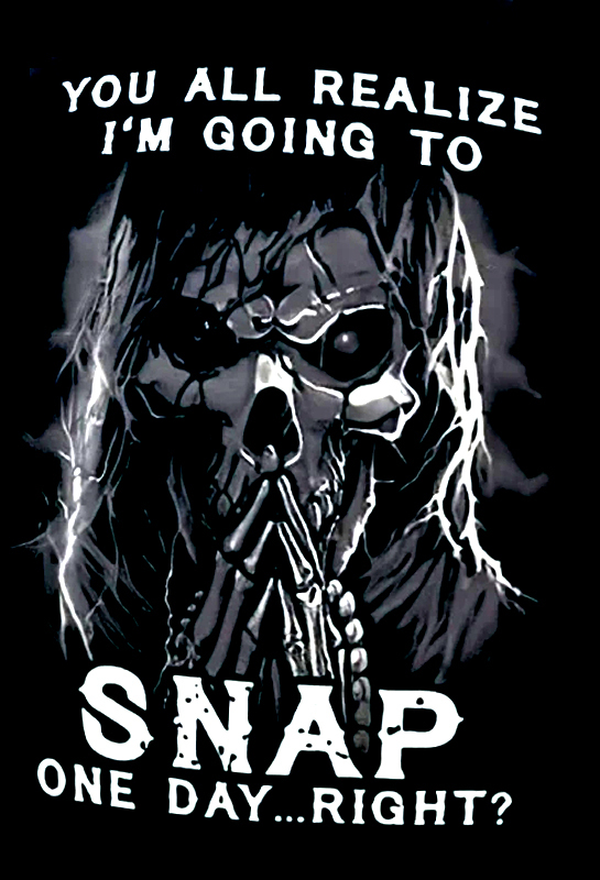 You All Realize I'm Going To Snap One Day Right? Men's Short Sleeve  Printed T-shirt-