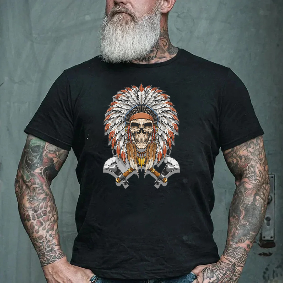 CHIEF Men's Short Sleeve  Printed T-shirt-