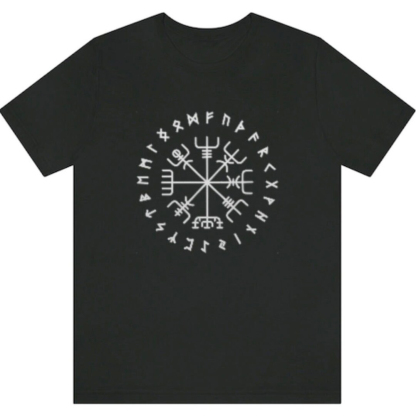 Viking Vegvisir Compass Men's Short Sleeve  Printed T-shirt-