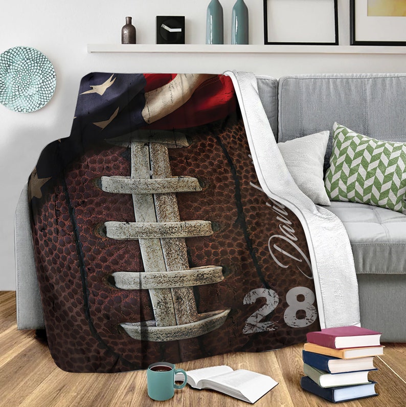 Personalized Football Blanket 36 Babyanimal