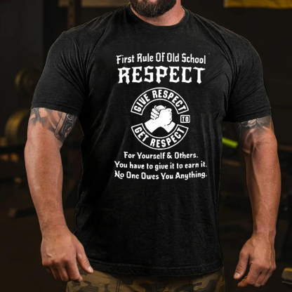 Give Respect To Get Respect Men's Short Sleeve  Printed T-shirt-