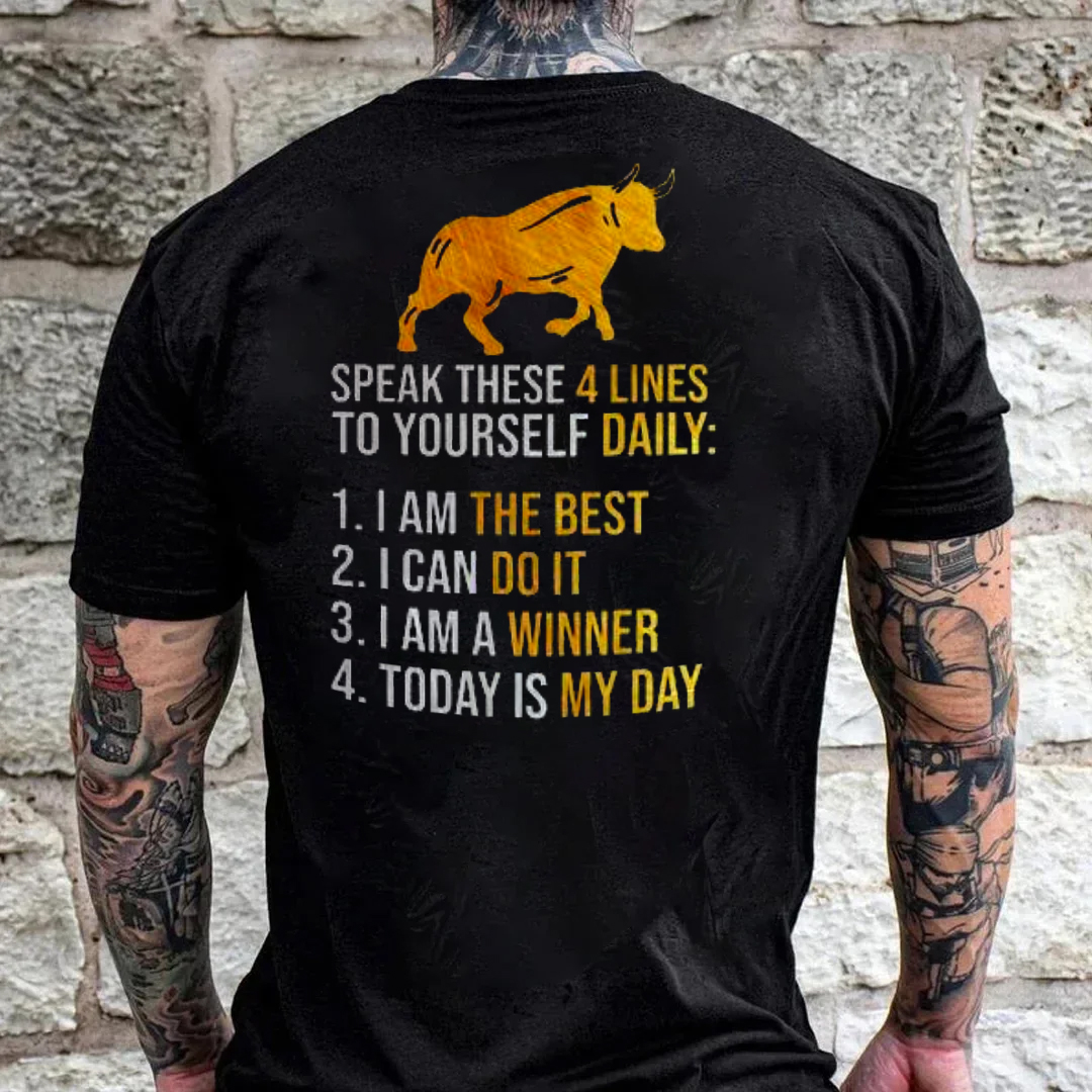 Today It's My Day Men's Short Sleeve  Printed T-shirt-