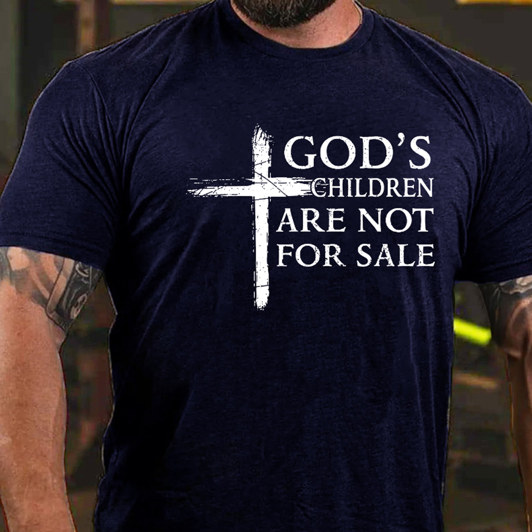 God's Children Are Not For Sale Men's Short Sleeve  Printed T-shirt-