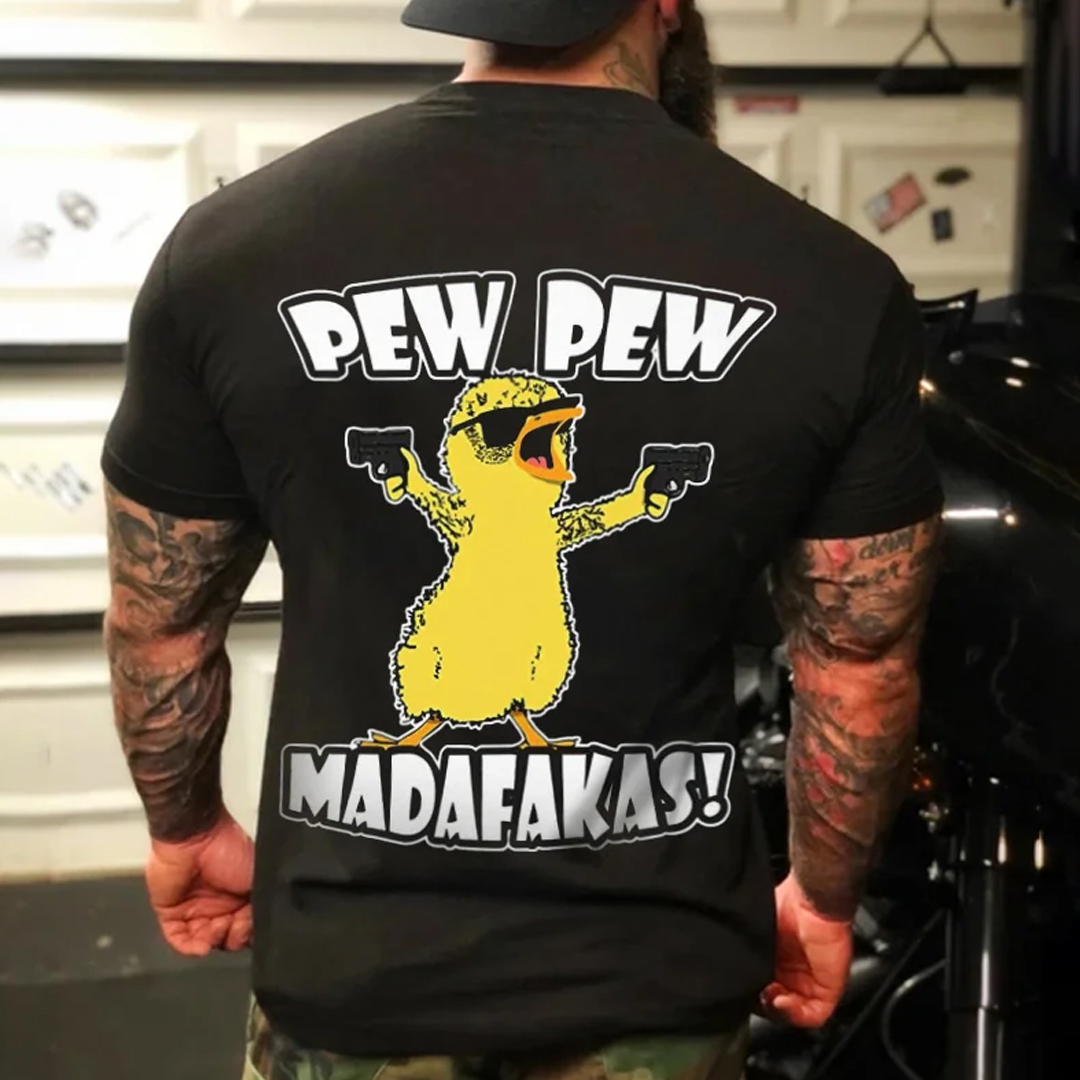 Pew Pew Madafakas! Men's Short Sleeve  Printed T-shirt-