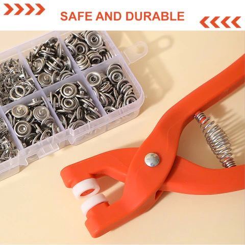 🔥Metal Snap Buttons with Fastener Pliers Tool Kit