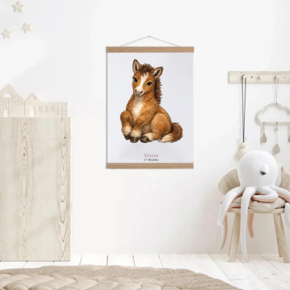 Year Of The Horse 2026 Chinese Lunar Year Animals Snake Baby Gift Personalized Mural Baby & Children's Room Gift