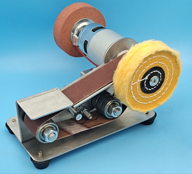 Micro 15 degree multifunctional small mini electric belt sander polishing machine woodworking polishing tool