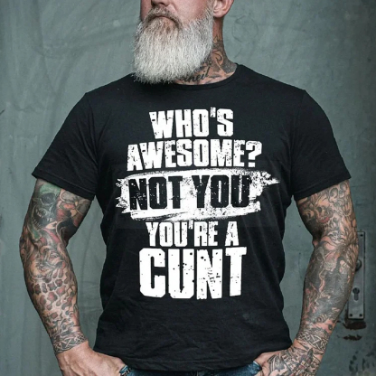 Who's Awesome? Men's Short Sleeve  Printed T-shirt-