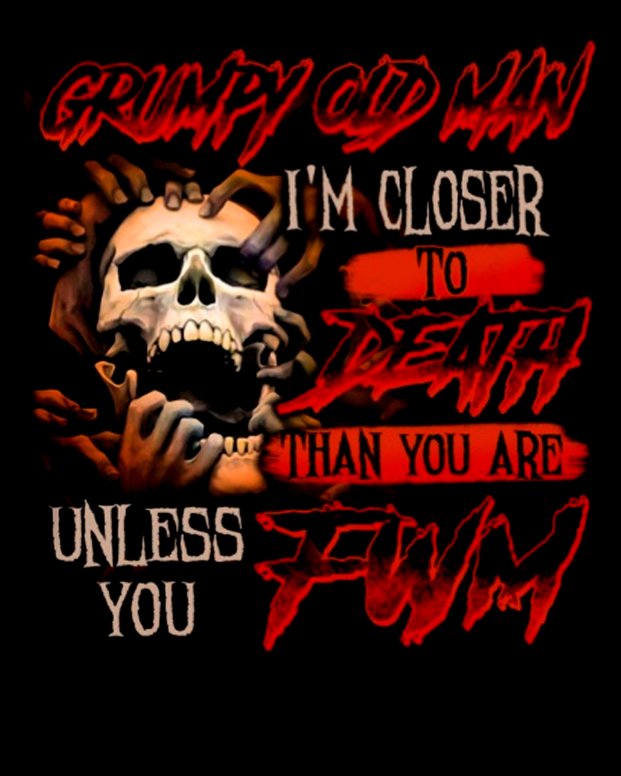 Grumpy old man Unless you F with me Men's Short Sleeve  Printed T-shirt-