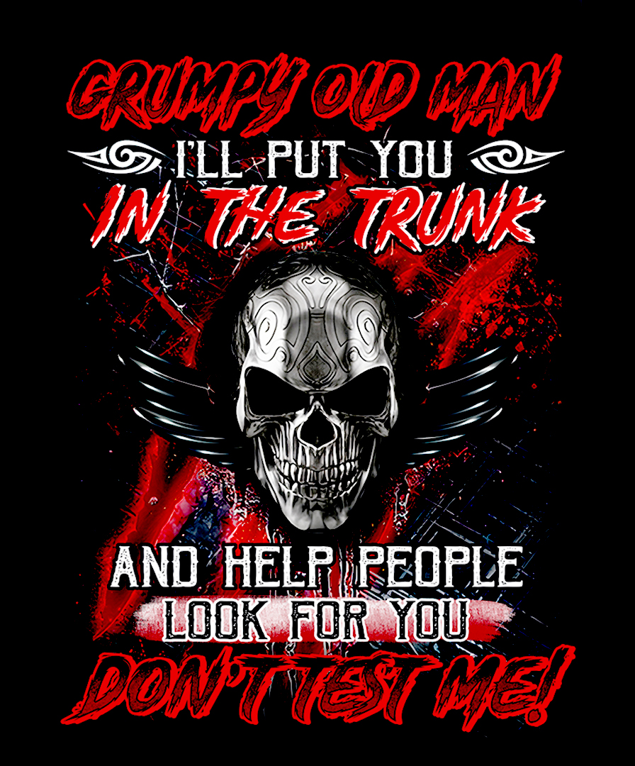 Grumay Old Man Men's Short Sleeve  Printed T-shirt-