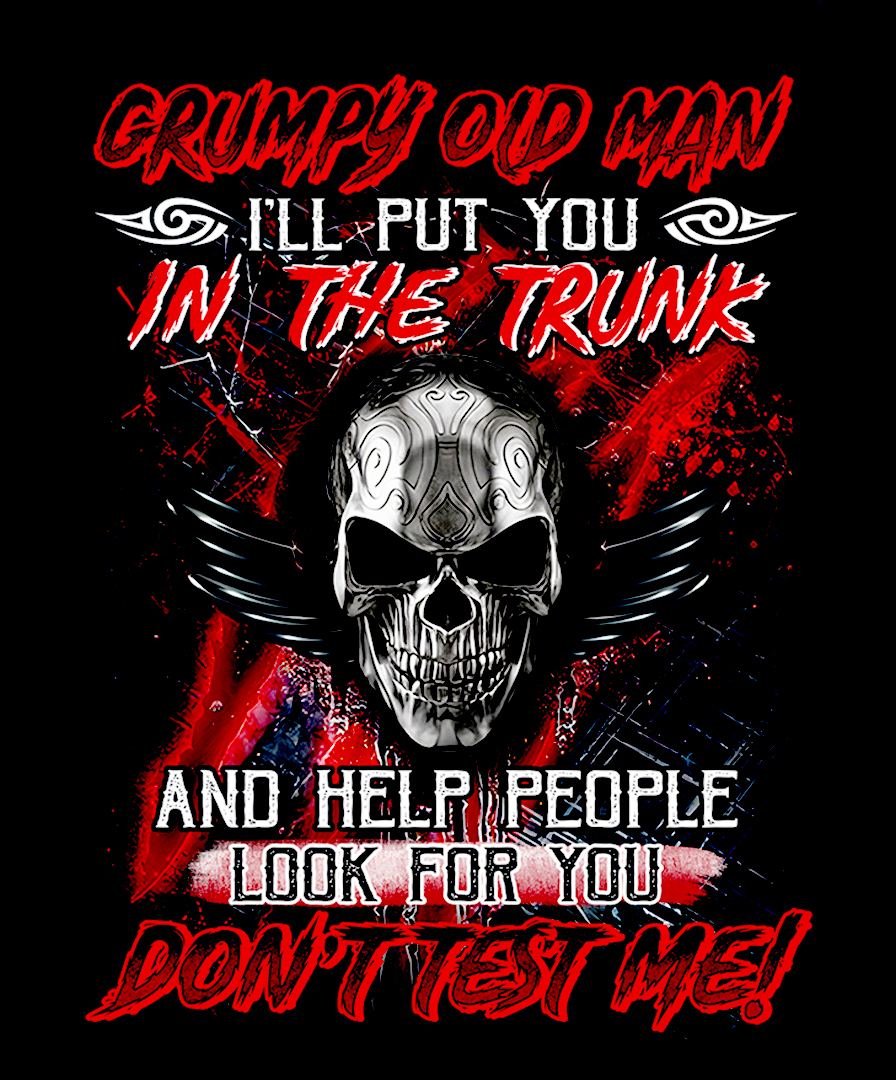 Grumay Old Man Men's Short Sleeve  Printed T-shirt-