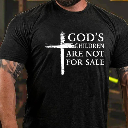 God's Children Are Not For Sale Men's Short Sleeve  Printed T-shirt-