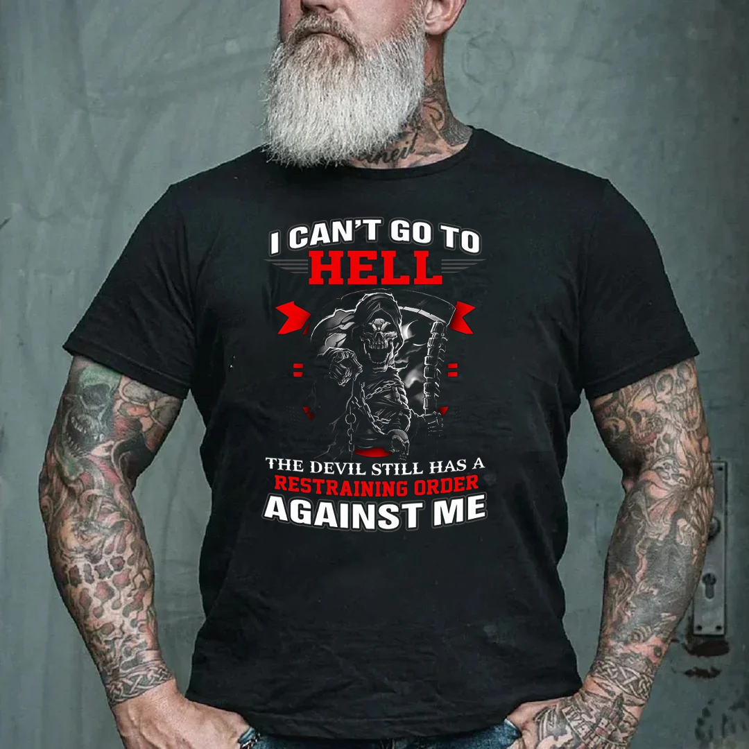 I Can't Go To Hell Men's Short Sleeve  Printed T-shirt-
