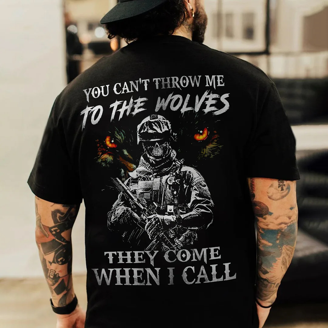 YOU CAN'T THROW ME TO THE WOLVES Men's Short Sleeve  Printed T-shirt-