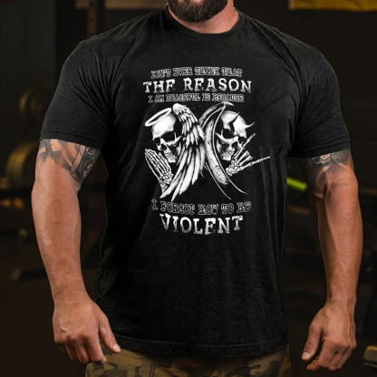 I Forgot How To Be Violent Men's Short Sleeve  Printed T-shirt-