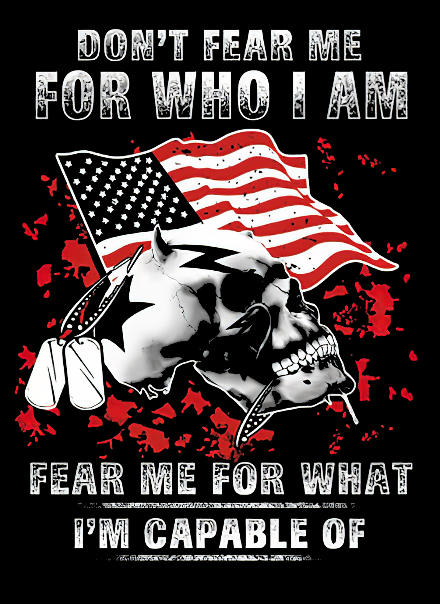 DON'T FEAR ME Print Men's Short Sleeve T-Shirt