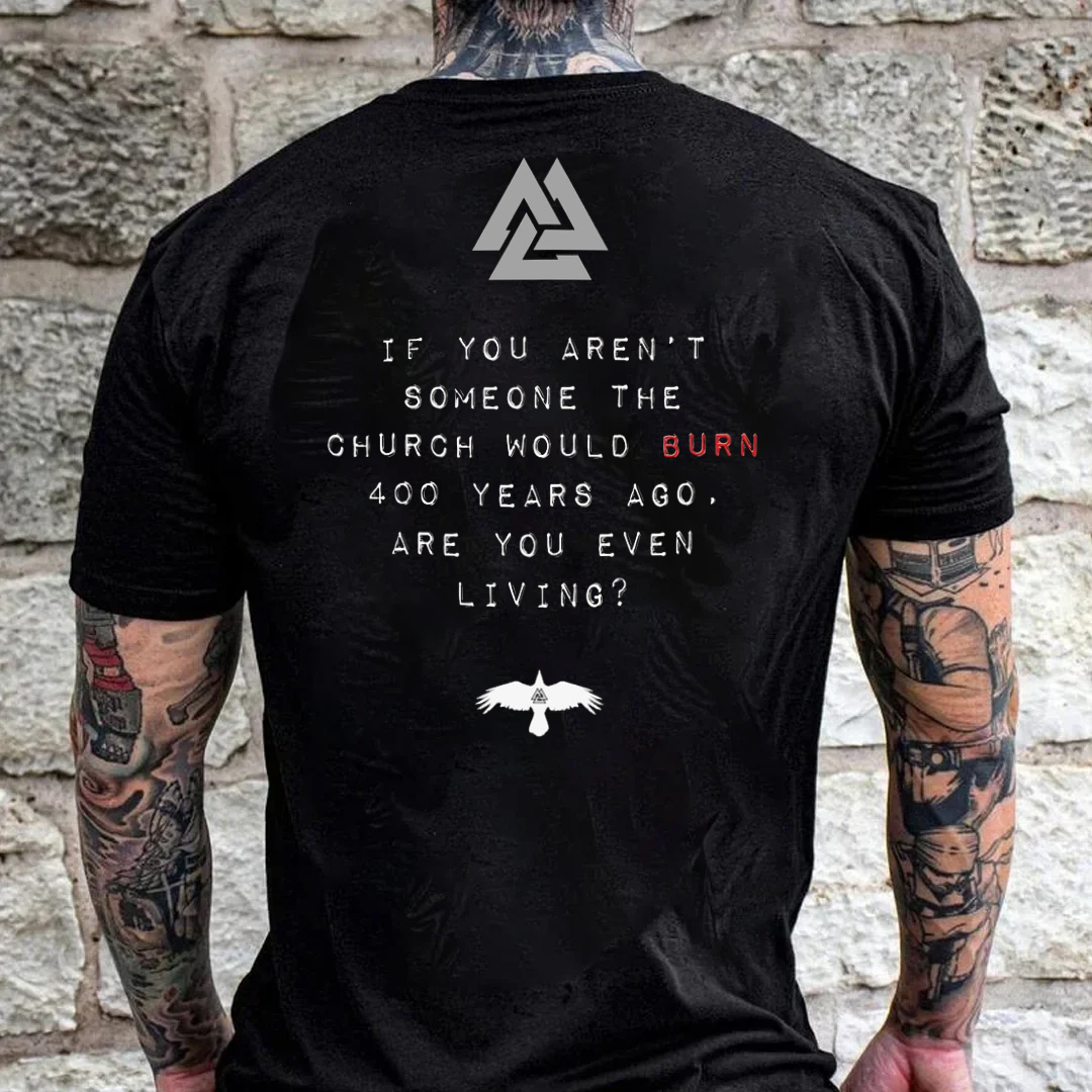 Are You Even Living Viking Men's Short Sleeve  Printed T-shirt-