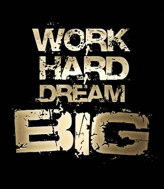 Work Hard Dream Big Men's Short Sleeve  Printed T-shirt-