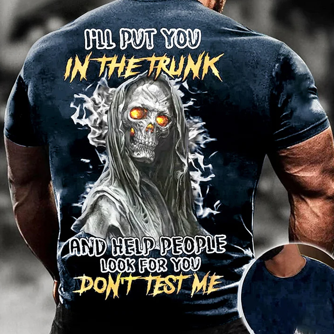 Don't Test Me Men's Short Sleeve  Printed T-shirt-
