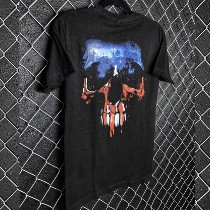 USA SKULL Men's Short Sleeve  Printed T-shirt-
