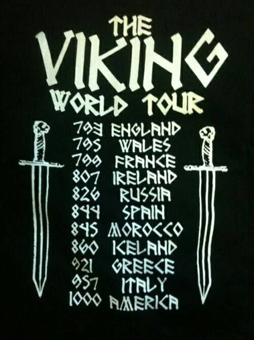 The Viking World Tour Men's Short Sleeve  Printed T-shirt-