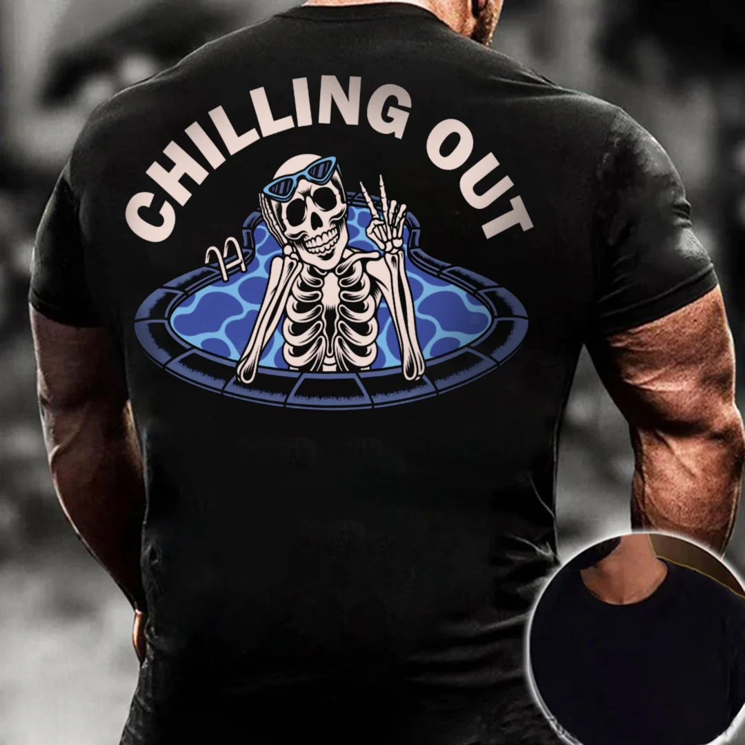 Chilling Out Vacation Casual Men's Short Sleeve  Printed T-shirt-
