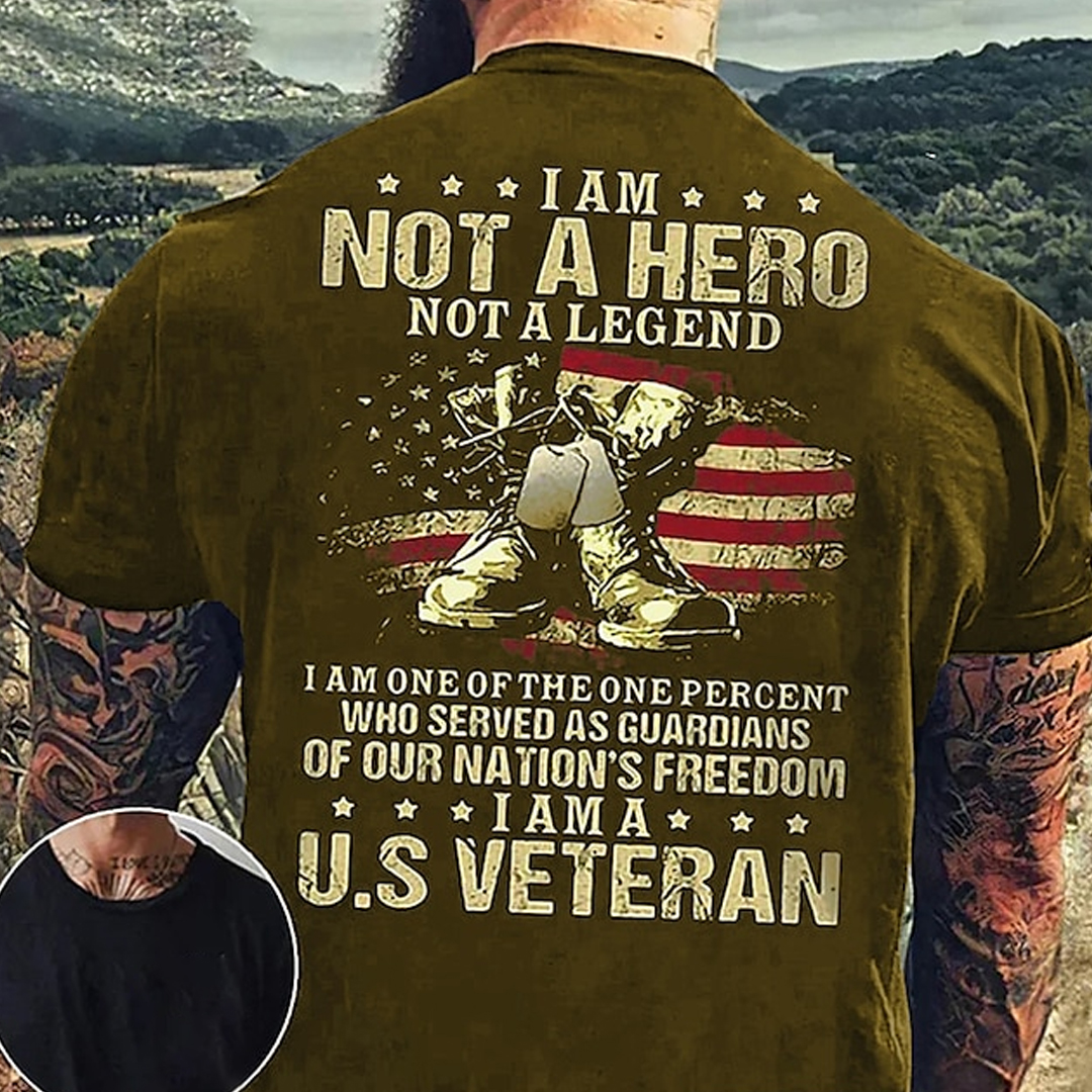 I Am Not A Hero Men's Short Sleeve  Printed T-shirt-