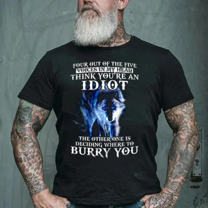 The Other One Is Deciding Where To Burry You Men's Short Sleeve  Printed T-shirt-