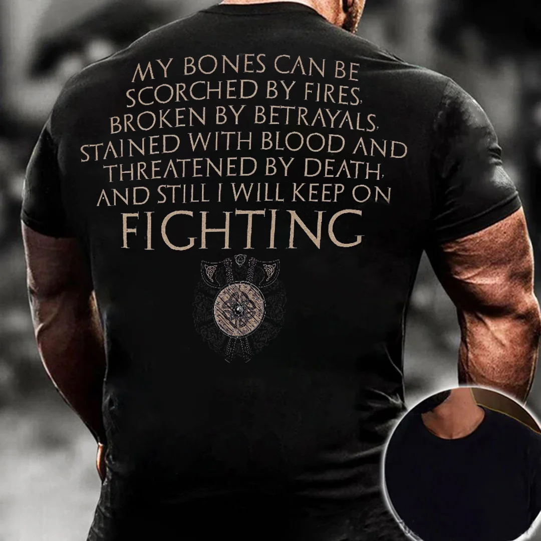 I Will Keep On Fighting Men's Short Sleeve  Printed T-shirt-
