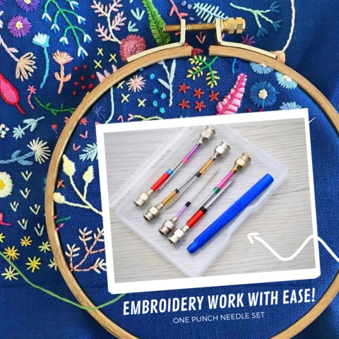 CraftsCapitolTM Premium Needle Punch Embroidery Set